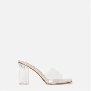 image of Missguided Clear Heel Mules - None