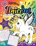 Image of rainbow unicorn activity book magical games for kids with stickers