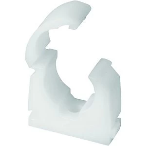 Image of Talon White Plastic Pipe Clips 15mm Pack of 50