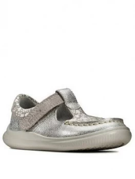 Image of Clarks Toddler Girls Crest Rosa Shoes - Metallic