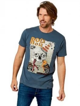 image of Joe Browns Rocking Xmas T-Shirt - Charcoal Size 2XL, Men