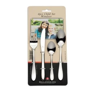 image of Windsor Childrens Set 4 Piece Stainless Steel