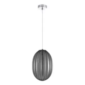 image of Larissa Lighting - Larissa Glyka Ceiling Pendant Light 1x E14 Glass Smoke Grey