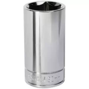 image of SEALEY - S0682 WallDrive Socket 30mm Deep 1/2"Sq Drive