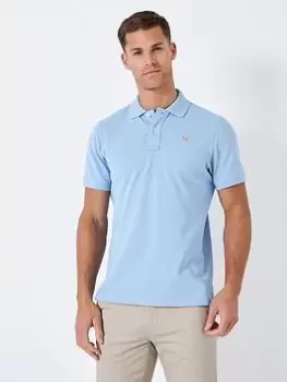 Image of Crew Clothing Classic Pique Polo Shirt - Light Blue, Size XL, Men