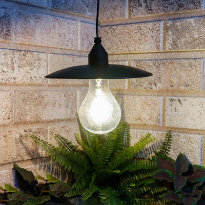 Image of Gardenwize Timeless Hanging Solar Lamp Vintage Style Hanging Lantern With Warm White Filament Led