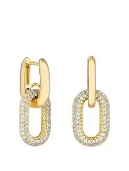 Image of Jon Richard Gold Plated Chain Drop Earrings