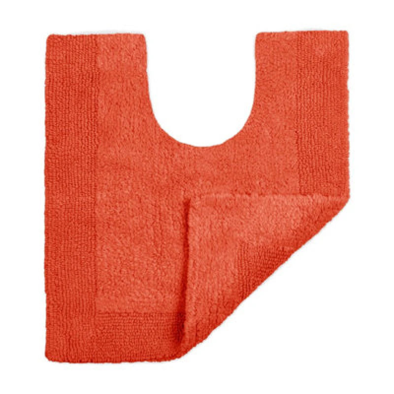 Image of Allure Bath Fashions Elegance Reversible Heavyweight Pedestal Toilet Mat - Terracotta