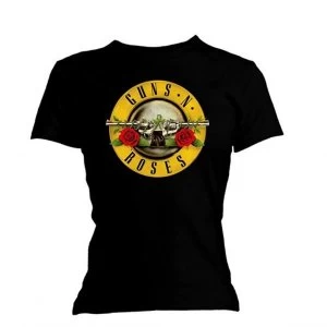 Image of Guns N' Roses - Classic Bullet Logo Ladies XX-Large T-Shirt - Black