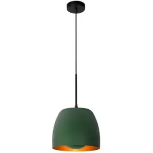 Image of Lucide NOLAN - Pendant Light - Ø24cm - 1xE27 - Green