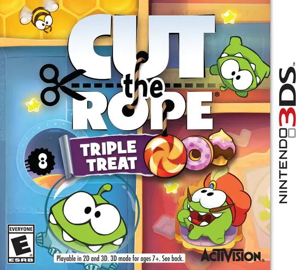 image of Cut The Rope Triple Treat Nintendo 3DS Game