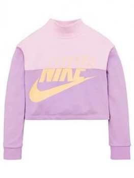 image of Nike Girls Nsw Gx Ft Crop Crew