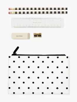 image of Black Spade Dot Pencil Pouch - Black - One Size