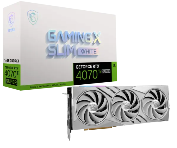 Image of MSI GeForce RTX 4070 Ti Super Gaming X Slim White 16G GDDR6X Graphics Card