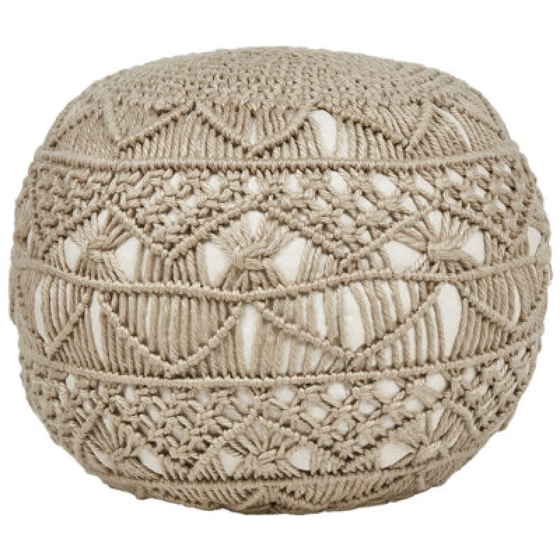 Image of Beliani Pouffe Aadhi Synthetic Material Beige