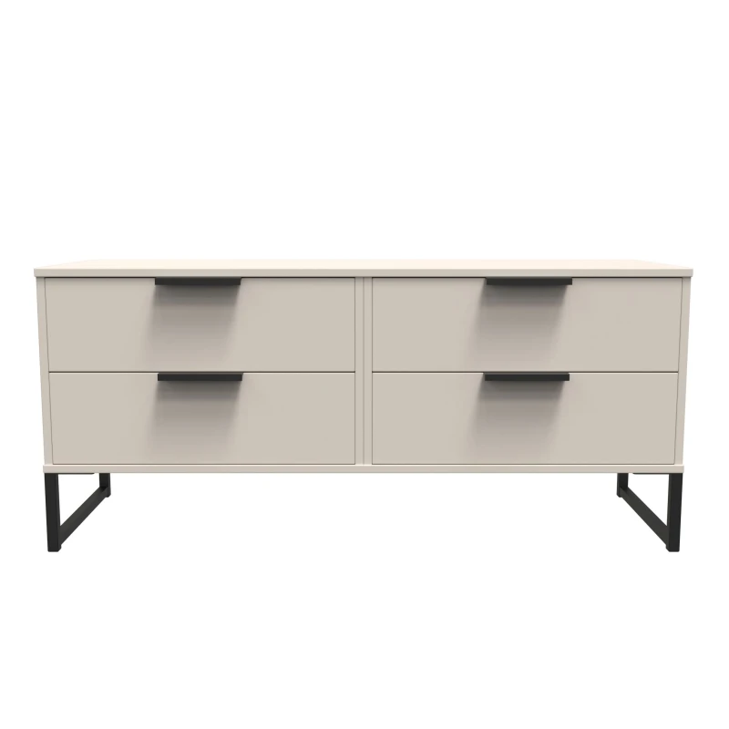 Image of Ready Assembled 2 U Fuji 4 Drawer Bed Box (Ready Assembled) Stone