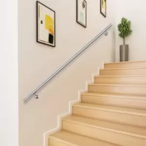Image of VEVOR Stair Handrail 3ft Stair Rail Stainless Steel Modern Handrails for Stairs 200lbs Capacity Indoor Handrail for Stairs Wall Mounted Stairway Raili