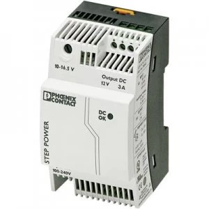 Phoenix Contact STEP-PS/1AC/12DC/3 Rail mounted PSU (DIN) 12 V DC 3.3 A 36 W 1 x