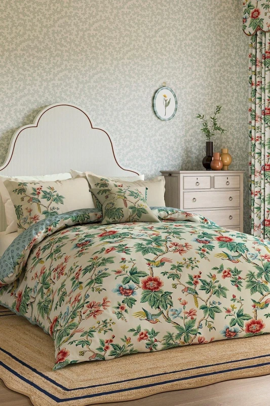 Image of Sanderson Sanderson 'Lophura' Cotton Duvet Cover Set Size: Super King Multi Super King Unisex 5016709691024