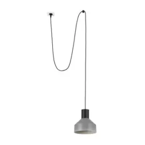 image of Kombo Grey Dome Pendant Lamp Ø200 With Plug 3000K