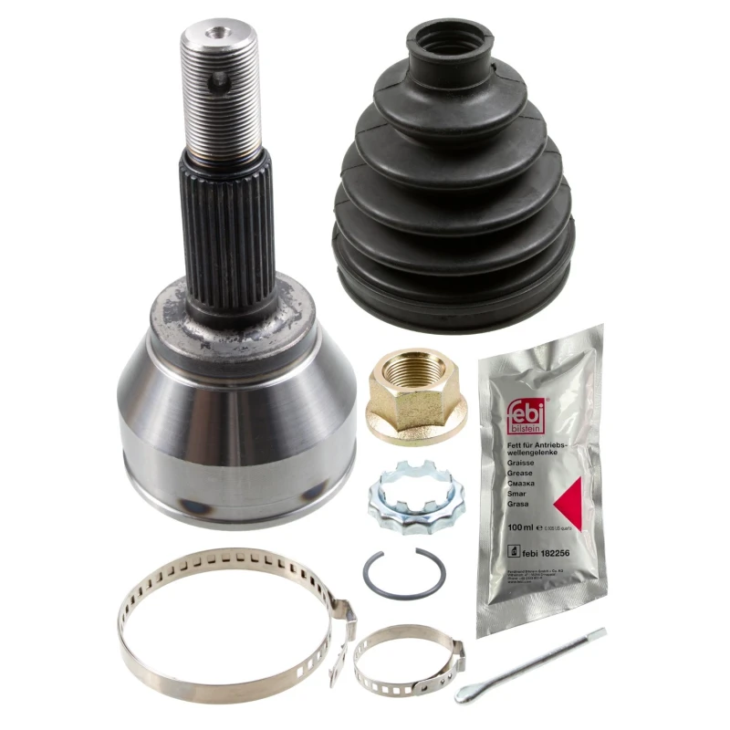 Image of FEBI BILSTEIN 185843 CV Joint Front Axle Right, with nut, with grease Joint Kit,drive shaft (5)