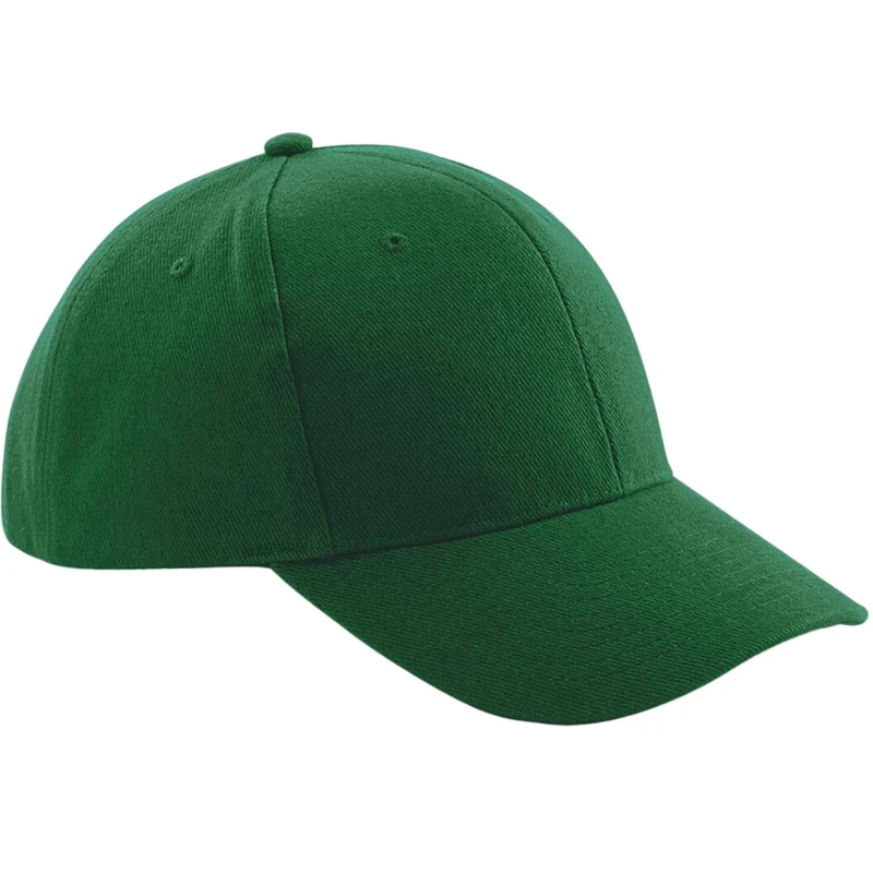 Image of Beechfield Beechfield Men Pro-Style Heavy Brushed Cotton Baseball Cap Headwear in Green Green One Size Male 5055747801736