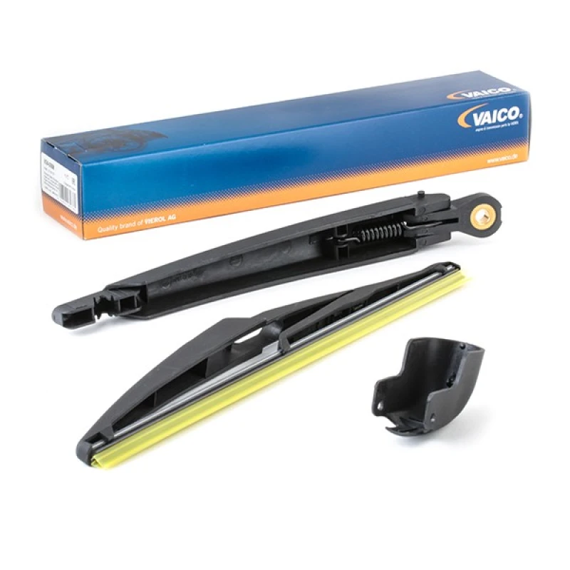 Image of VAICO V24-0558 Wiper Arm Set, window cleaning with integrated wiper blade PBT, GRP (Glass fibre Reinforced Plastic) Wiper Arm Set,window cleaning (654