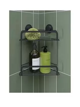Image of Croydex Stick 'N' Lock 2 Tier Corner Basket