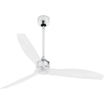 Image of Faro Just Medium Ceiling Fan with / without Light Chrome, Clear