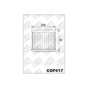 Image of CHAMPION Oil filter COF017 for HONDA