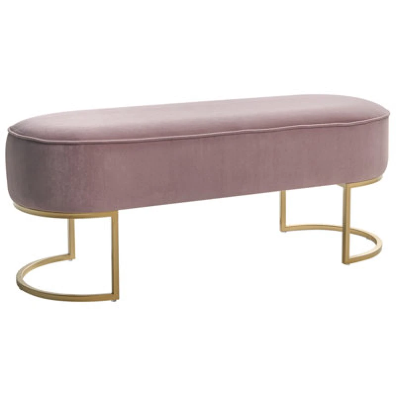Image of Beliani Glam Bench Milry Velvet Pink