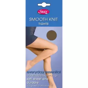 Silky Womens/Ladies Smooth Knit Tights (1 Pairs) (Large (42a-48a)) (Mink)