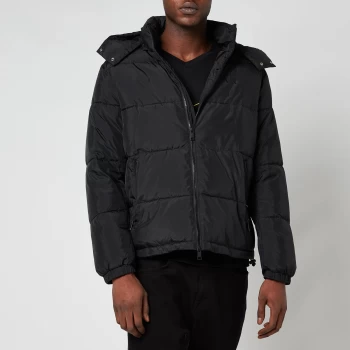 Image of Armani Exchange Recycled Hooded Padded Jacket Black Size L Men