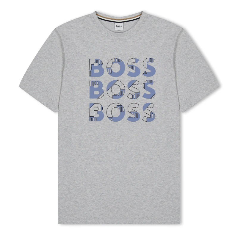 Image of Boss Chest Logo Tee Juniors - Grey Grey 3 - 4 Years
