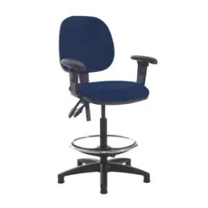 Image of Dams MTO Jota Draughtsmans Chair with Adjustable Arms - Havana Black