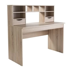Image of Alphason Albion Work Station Desk - Light Oak