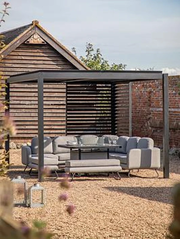 Image of Crossland Grove Heimdall Pergola Swivel Louvre Screen 900x2180mm, Black 5.06E+12