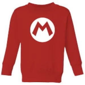 Image of Nintendo Super Mario Logo Kid's Sweatshirt - Red - 11-12 Years