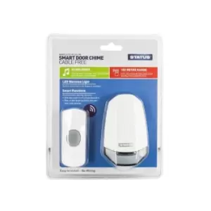 image of Status Wireless Plug in Door Chime with Nightlight - White