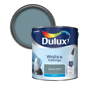 image of Dulux Denim Drift Matt Emulsion Paint 2.5L