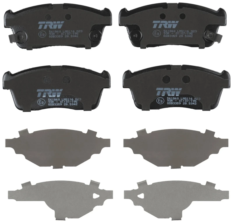 Image of TRW GDB3359 Brake pad set with acoustic wear warning Brake Pad Set,disc brake (402)