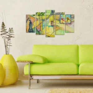 Image of 5ABSMDF-63 Multicolor Decorative MDF Painting (5 Pieces)