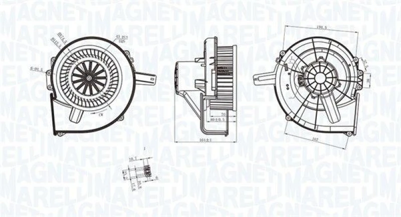 Image of MAGNETI MARELLI Heater blower motor MAGNETI MARELLI 069412211010