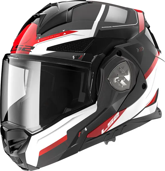 Image of LS2 FF901 Advant X Spectrum Black White Red Modular Helmet Size L