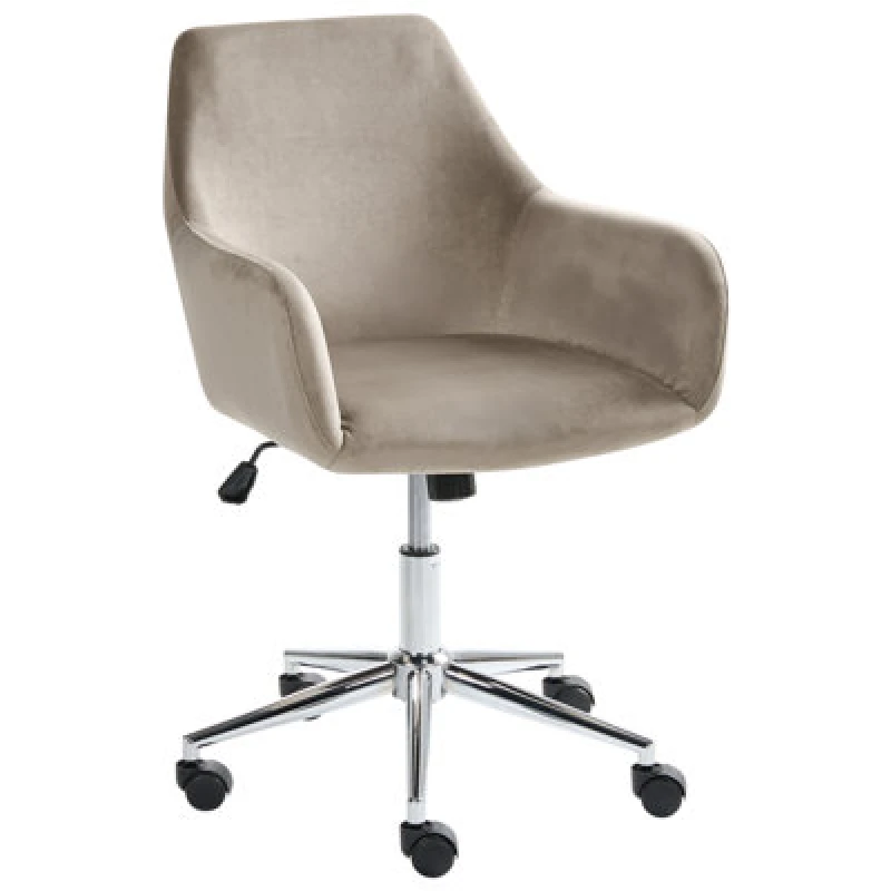 Image of Beliani Office Chair Wellston Velvet Taupe