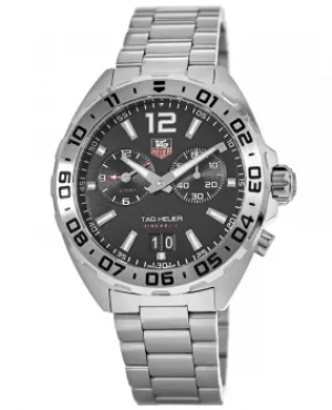 Image of Tag Heuer Formula 1 Alarm 200 M Black Dial Steel Sports Mens Watch WAZ111A.BA0875 WAZ111A.BA0875