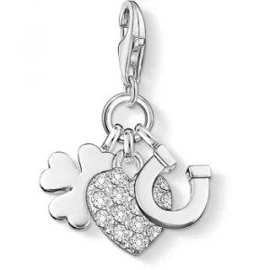 Image of Ladies Thomas Sabo Sterling Silver Charm Club Lucky Charm