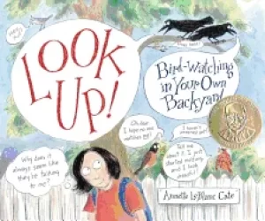 Image of look up bird watching in your own backyard