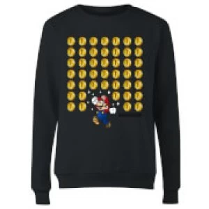 image of Nintendo Super Mario Coin Drop Womens Sweatshirt - Black - 5XL