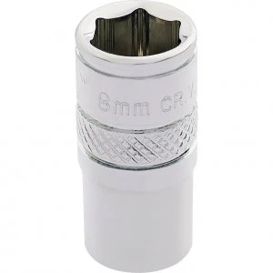 Image of Draper 1/4" Drive Polished Finish Hexagon Socket Metric 1/4" 8mm